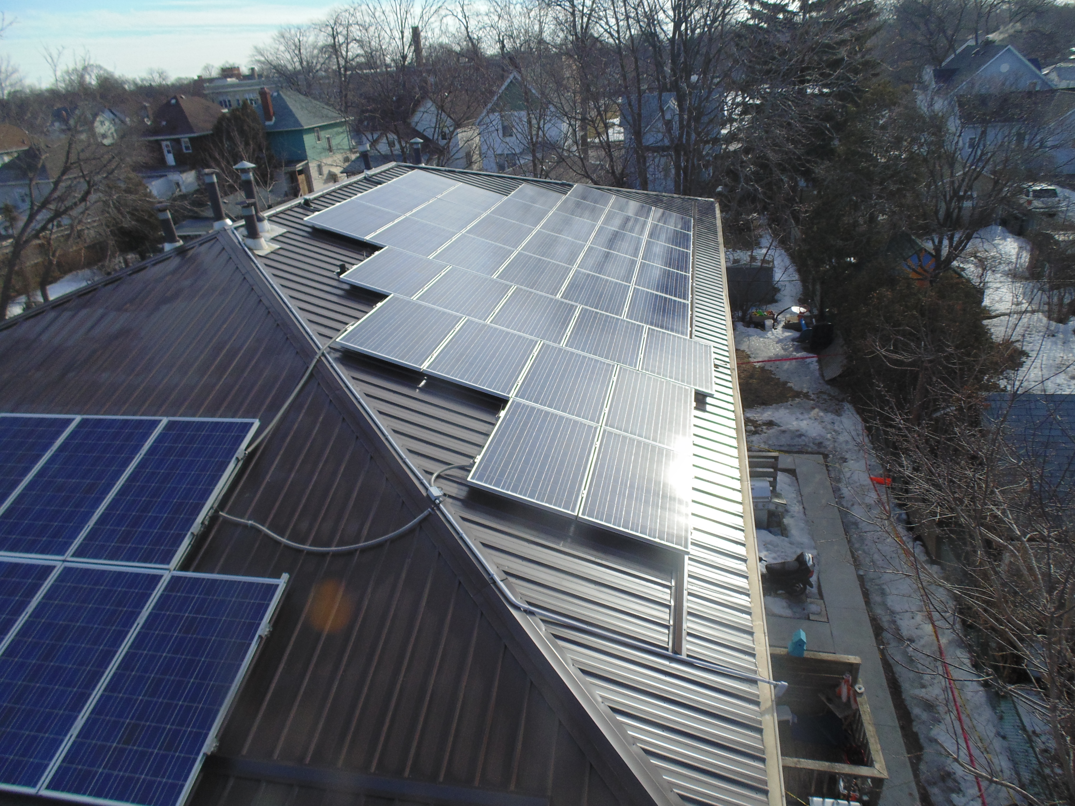 Solar Panels Double AA Metal Roofing